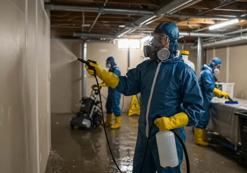 Basement Sanitization and Antimicrobial Treatment process in Tarboro, NC